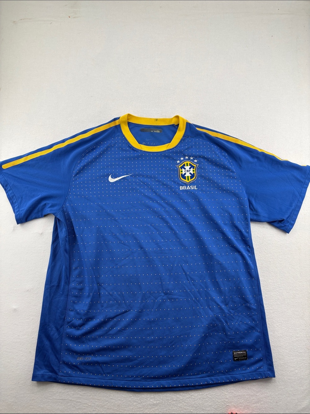 Nike Blue & Yellow Brazil Soccer Jersey